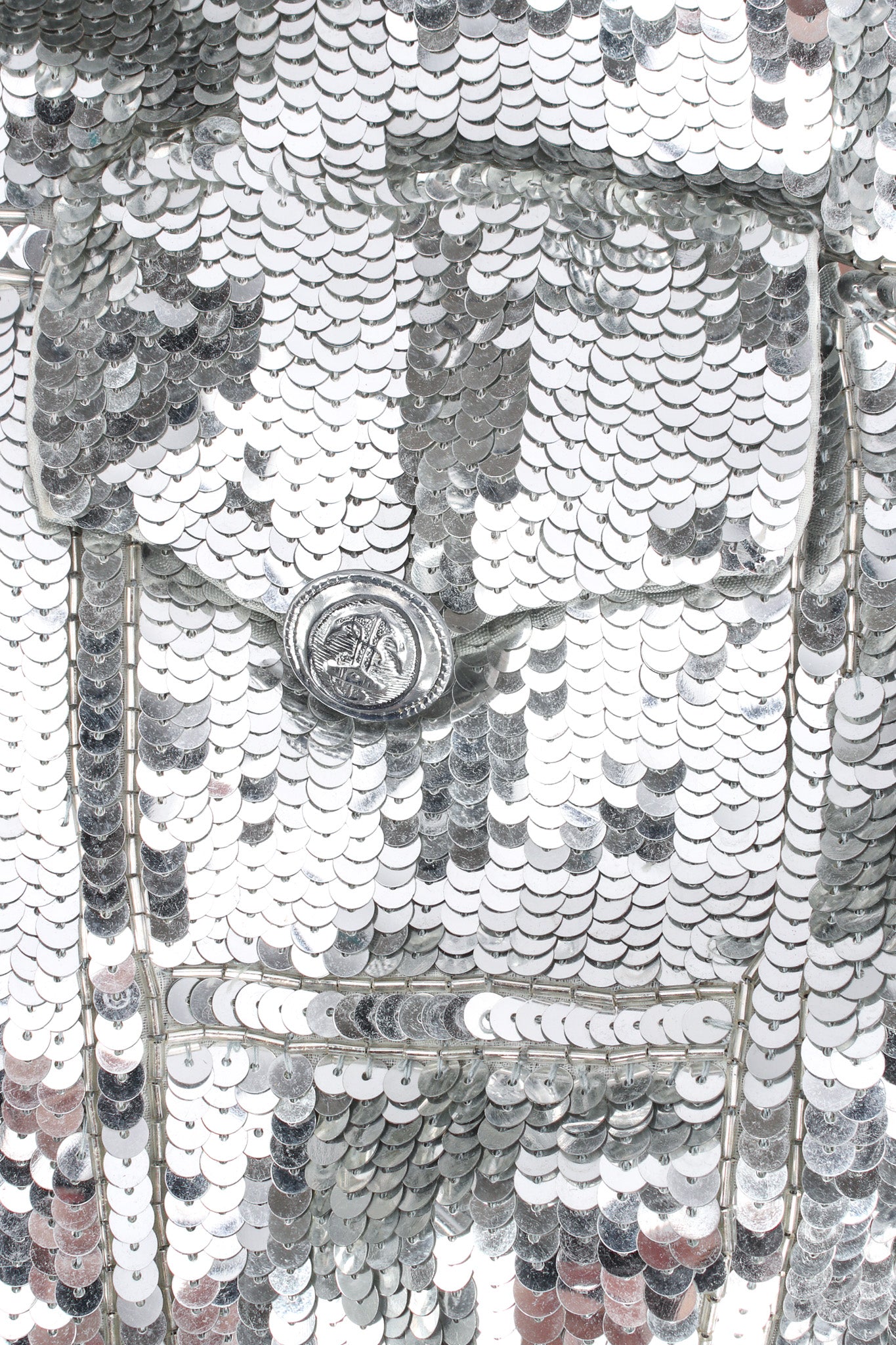 Vintage Lillie Rubin Sequin & Beaded Crop Jacket chest pocket @ Recess LA