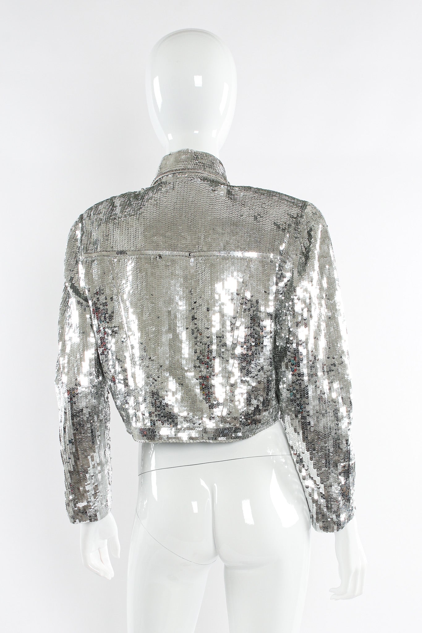 Vintage Lillie Rubin Sequin & Beaded Crop Jacket mannequin back @ Recess LA