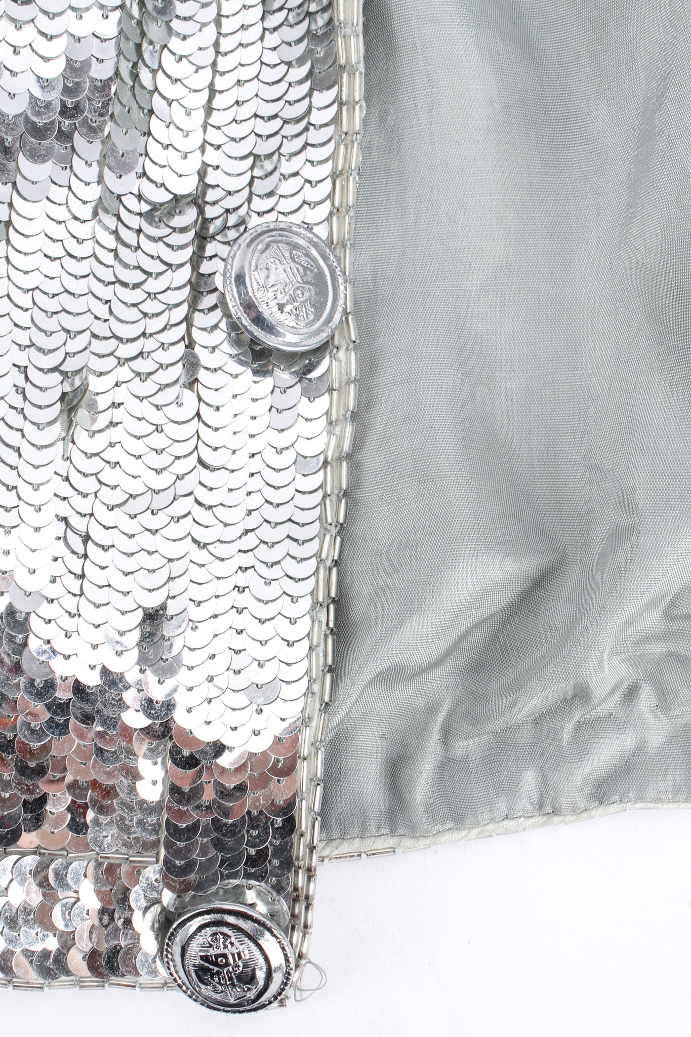 Vintage Lillie Rubin Sequin & Beaded Crop Jacket button/beadwork close @ Recess LA
