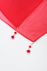 Recess Los Angeles Vintage Lillie Rubin Ombré Pleated Convertible Chiffon Bustier Top