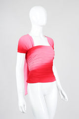 Recess Los Angeles Vintage Lillie Rubin Ombré Pleated Convertible Chiffon Bustier Top