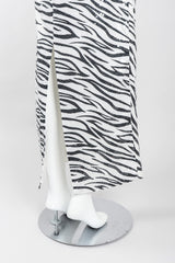 Recess Los Angeles Vintage Lillie Rubin One-Shoulder Zebra Sequin Gown