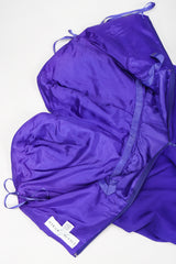 Recess Los Angeles Vintage Lillie Rubin Electric Purple Silk Chiffon Strapless Sheath