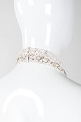 Recess Los Angeles Vintage Lillie Rubin Old Hollywood Beaded Halter Column Sheath Gown