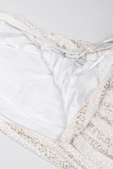 Recess Los Angeles Vintage Lillie Rubin Old Hollywood Beaded Halter Column Sheath Gown