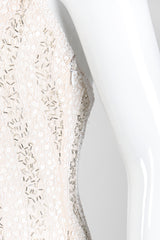 Recess Los Angeles Vintage Lillie Rubin Old Hollywood Beaded Halter Column Sheath Gown