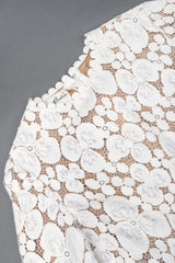 Recess Designer Consignment Vintage Lillie Rubin Pat Sandler Bridal Wedding Embroidered Lace Top & Pant Set Los Angeles Resale