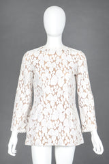 Recess Designer Consignment Vintage Lillie Rubin Pat Sandler Bridal Wedding Embroidered Lace Top & Pant Set Los Angeles Resale