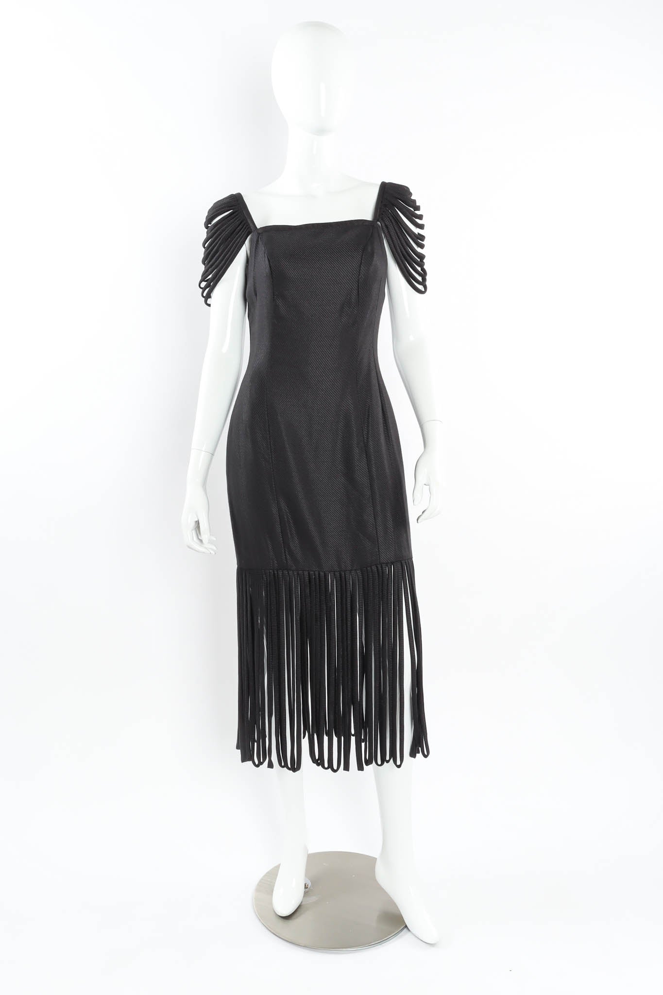 Vintage Linda Segal Looped Fringe Dress mannequin front @ Recess Los Angeles