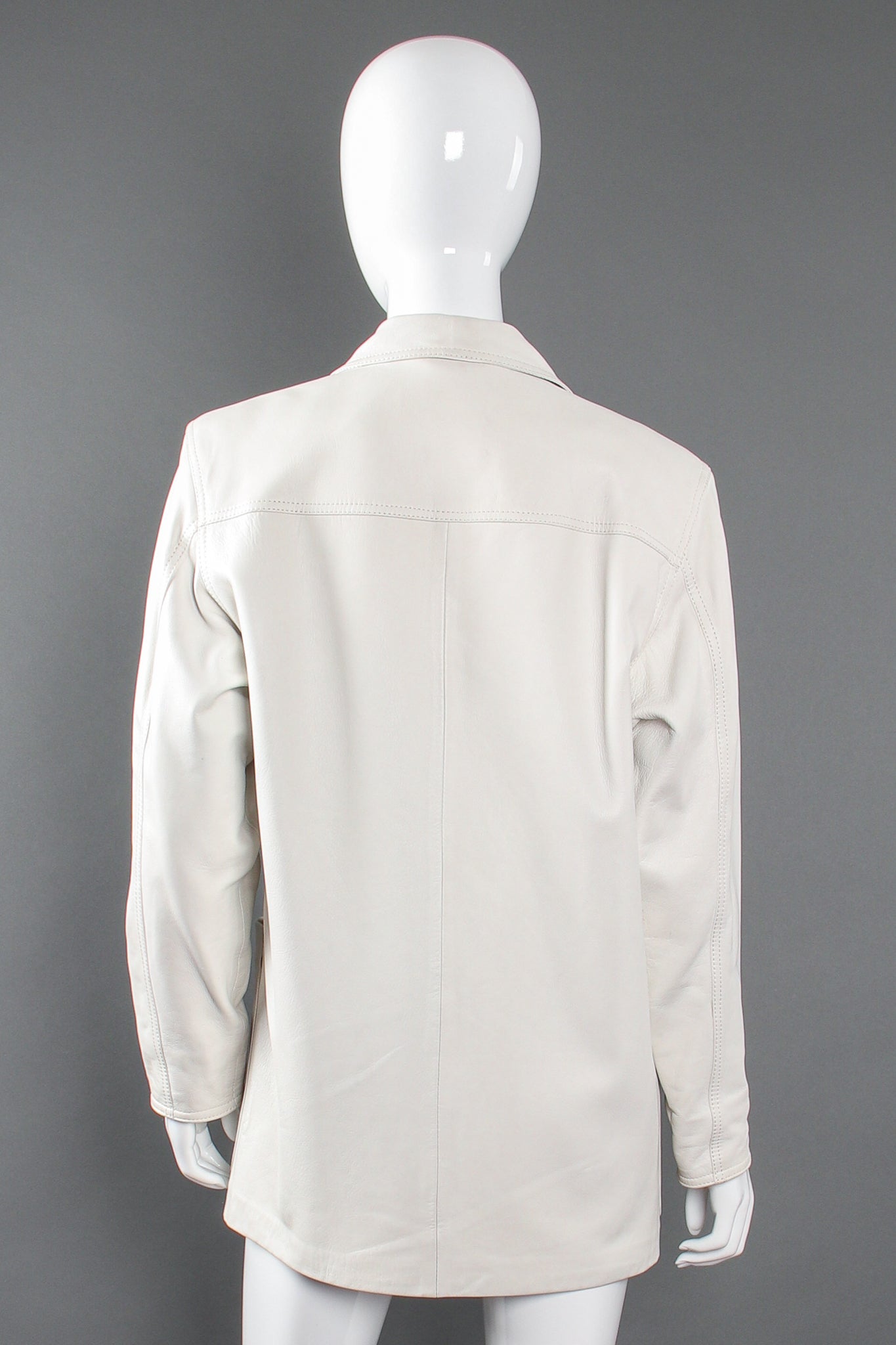 Vintage Loewe Leather Lab Jacket on Mannequin back at Recess Los Angeles
