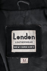 Vintage London Leatherwear Studded Suede Moto Jacket Closeup of Label at Recess LA