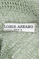 Metallic lamé knit top label close @recessla