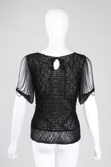 Recess Los Angeles Vintage Loris Azzaro Metallic Draped Chain Knit Top