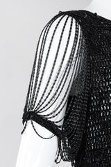 Recess Los Angeles Vintage Loris Azzaro Metallic Draped Chain Knit Top