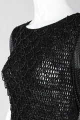 Recess Los Angeles Vintage Loris Azzaro Metallic Draped Chain Knit Top