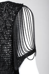 Recess Los Angeles Vintage Loris Azzaro Metallic Draped Chain Knit Top