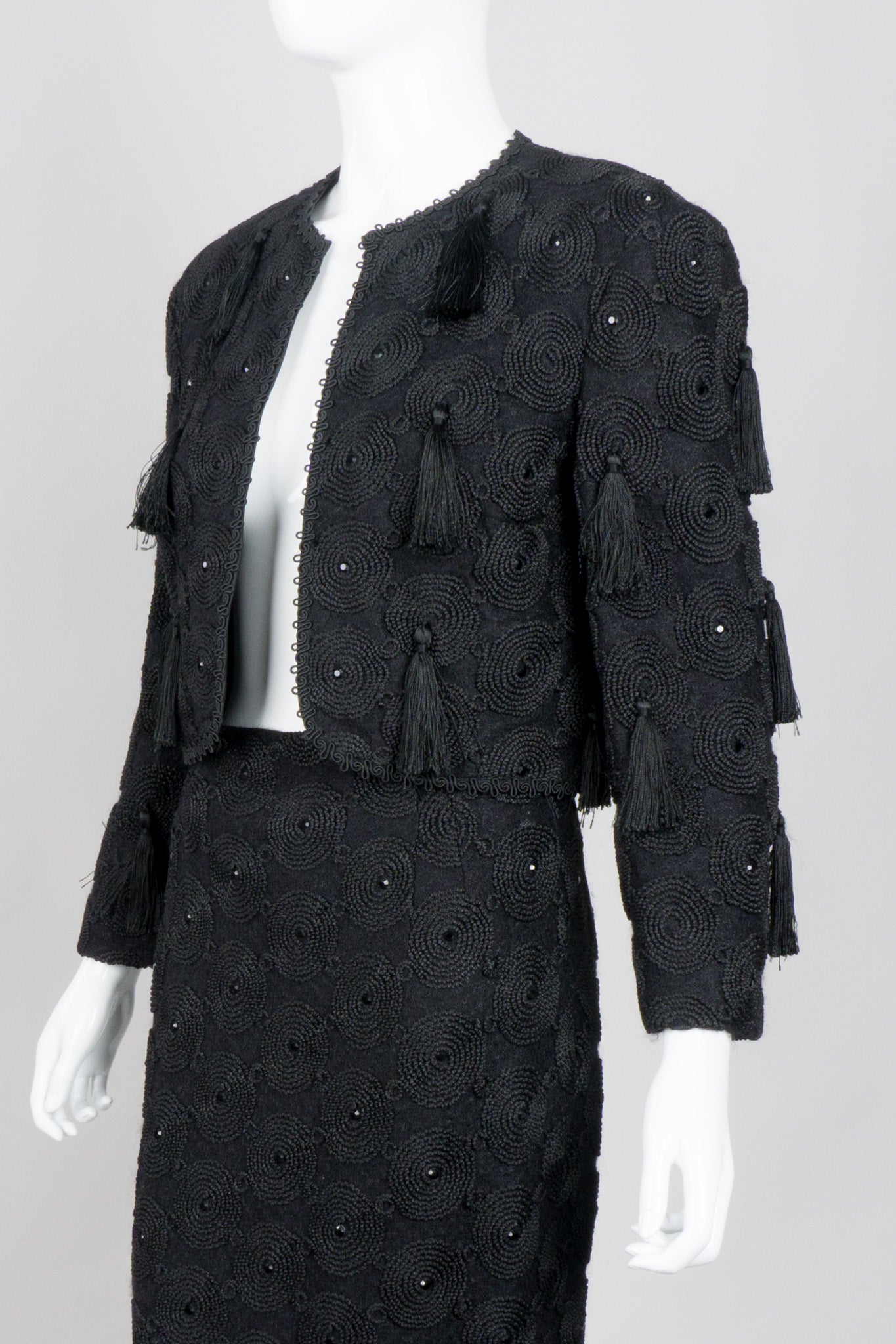 INCREDIBLE Leather Tassel Dress- Louis Feraud
