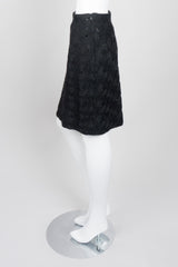 Louis Féraud Vintage Textured Tassel Skirt & Jacket Set