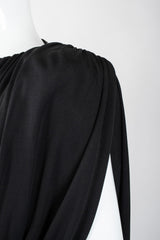 Recess Los Angeles Vintage Louis Marino Draped Rhinestone Column Sheath Jersey Dress