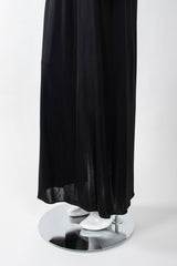 Recess Los Angeles Vintage Louis Marino Draped Rhinestone Column Sheath Jersey Dress