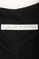 Recess Los Angeles Vintage Louis Marino Draped Rhinestone Column Sheath Jersey Dress