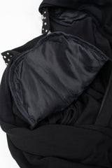 Recess Los Angeles Vintage Louis Marino Draped Rhinestone Column Sheath Jersey Dress