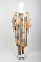 Vintage Lucie Ann Metallic Lamé Tunic & Pant Set on Mannequin Back at Recess Los Angeles