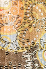 Vintage Lucie Ann Metallic Lamé Tunic & Pant Set Fabric Detail at Recess Los Angeles