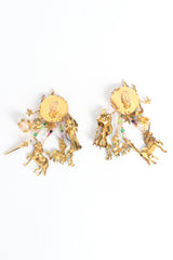 Vintage Lunch At The Ritz Fantasy Castle Tintagel Earrings backside at Recess LA