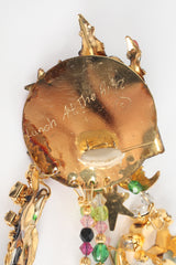 Vintage Lunch At The Ritz Fantasy Castle Tintagel Earrings etched signature at Recess LA