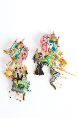 Vintage Lunch At The Ritz Fantasy Castle Tintagel Earrings at Recess LA