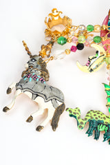 Vintage Lunch At The Ritz Fantasy Castle Tintagel Earrings unicorns at Recess LA