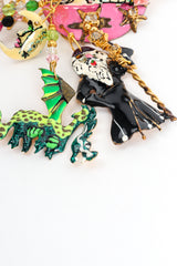 Vintage Lunch At The Ritz Fantasy Castle Tintagel Earrings dragon at Recess LA