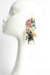 Vintage Lunch At The Ritz Fantasy Castle Tintagel Earrings on mannequinat Recess LA