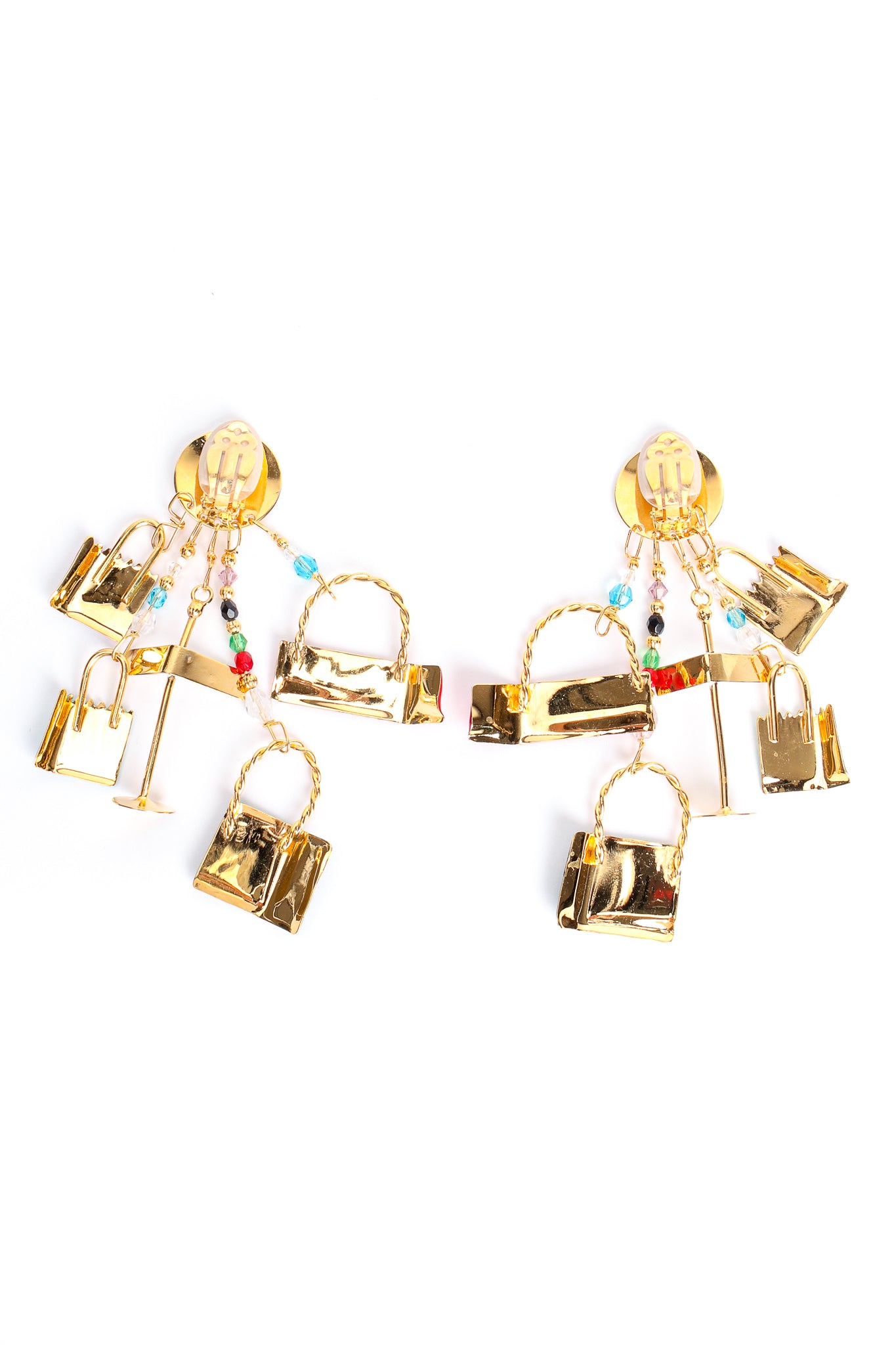 Vintage Lunch At The Ritz Fifth Avenue NYC Shopping Earrings backside at Recess Los Angeles