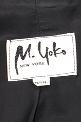 Vintage M.Yoko Pleated Jacket & Skirt Suit label at Recess Los Angeles