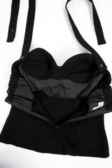 Vintage M.Yoko Wool Bustier Set lining and straps at Recess Los Angeles