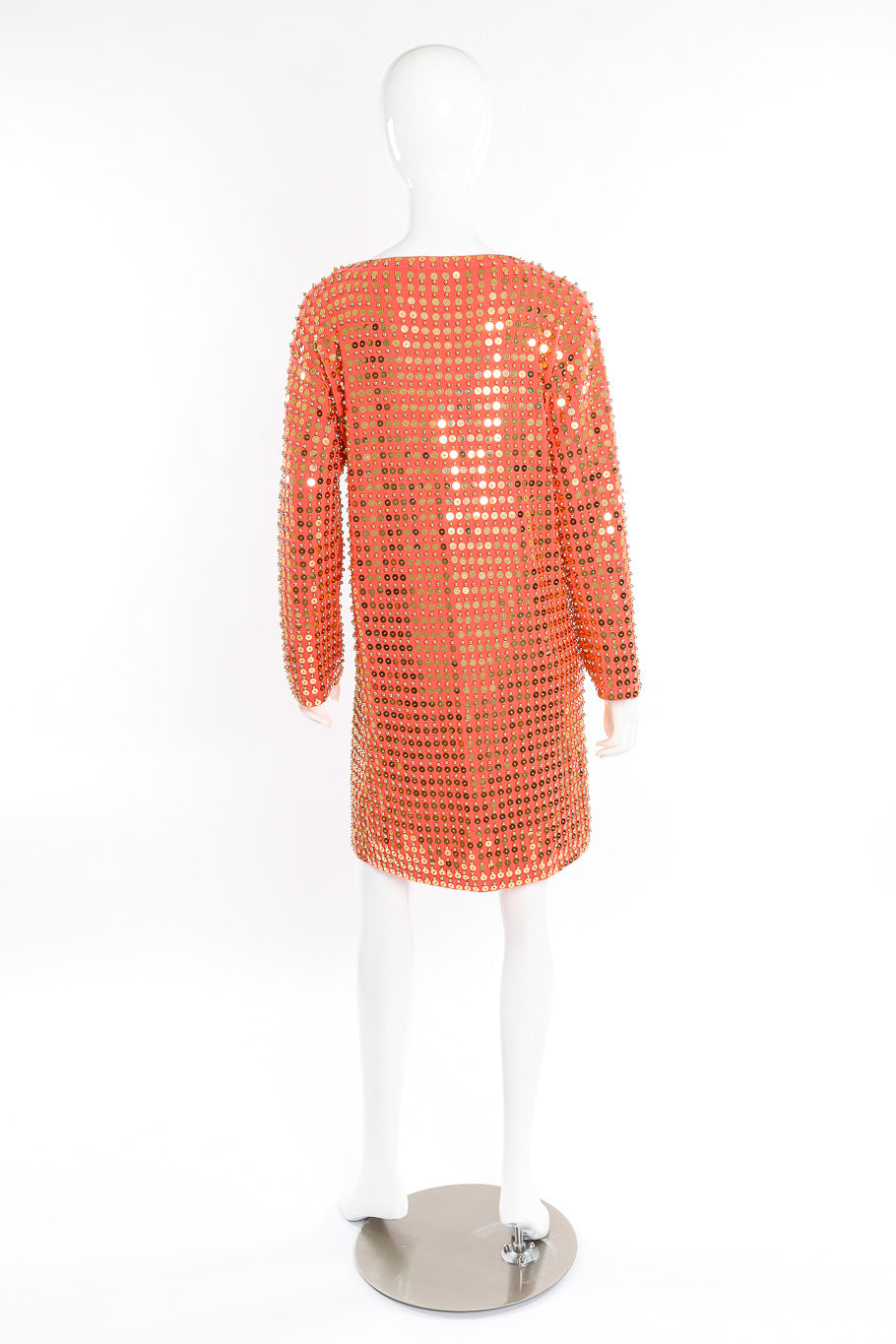 Cashmere sequin sweater dress by Michael Kors on mannequin back @recessla