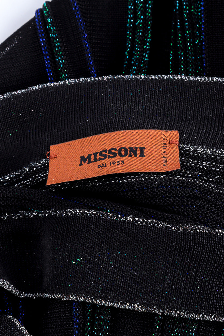 Missoni Wrap Effect Pleated Midi Dress Designer Tag @recesla