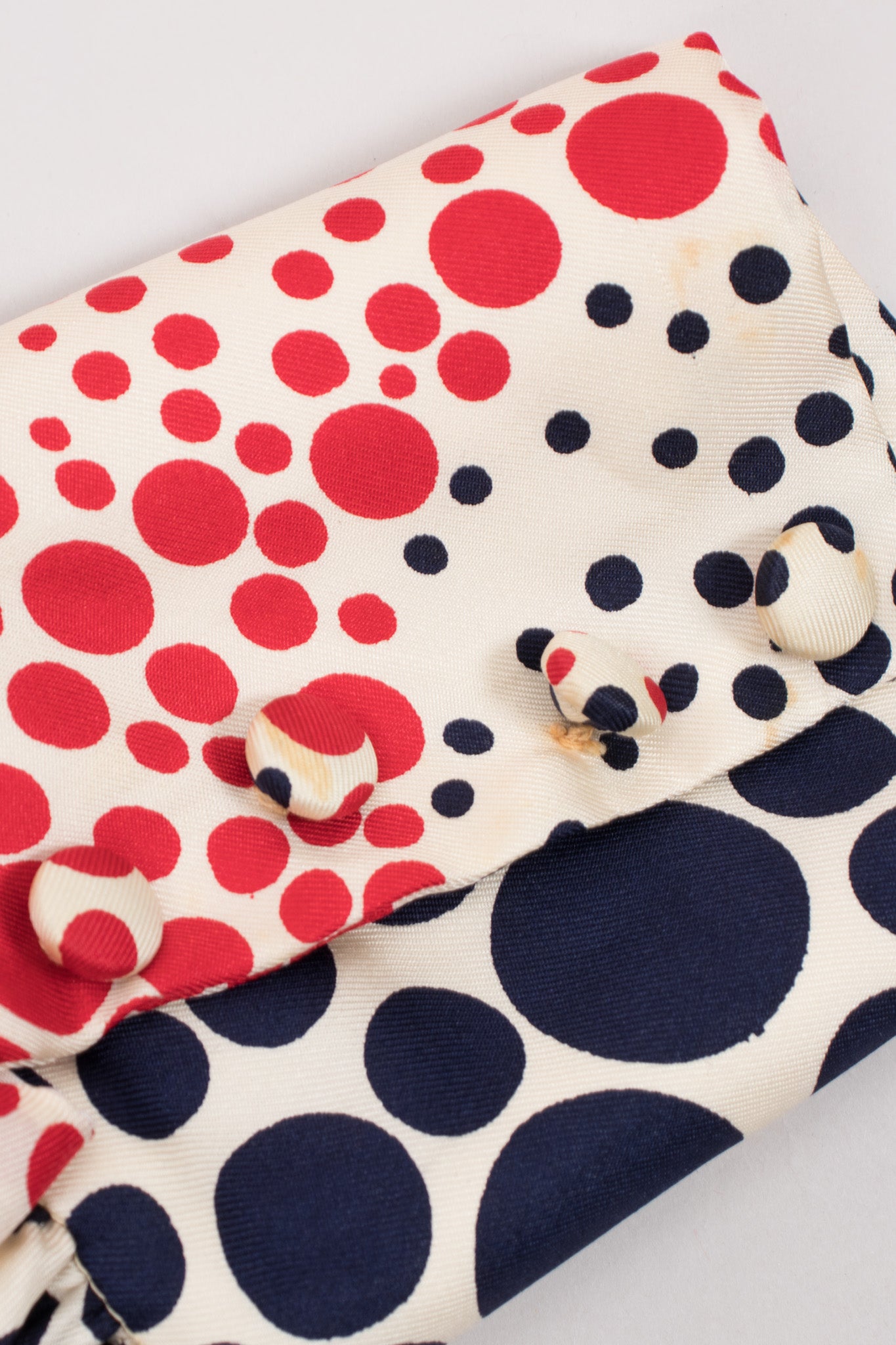 Mollie Parnis Red White Blue Independence Ribbon Dot Dress