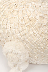 Raffia Pom Pom Hat