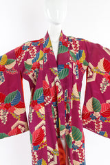 Vintage tropical tile kimono mannequin front close arms up @recessla