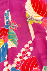 Vintage tropical tile kimono stain on pink and white fabric @recessla