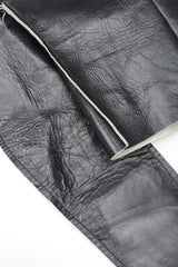 Recess Designer Consignment Vintage Maison Margiela 1998 Leather Flat Pattern Jacket Los Angeles Resale