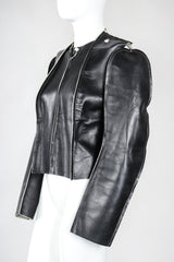 Recess Designer Consignment Vintage Maison Margiela 1998 Leather Flat Pattern Jacket Los Angeles Resale