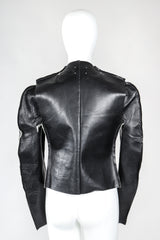 Recess Designer Consignment Vintage Maison Margiela 1998 Leather Flat Pattern Jacket Los Angeles Resale