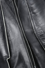 Recess Designer Consignment Vintage Maison Margiela 1998 Leather Flat Pattern Jacket Los Angeles Resale