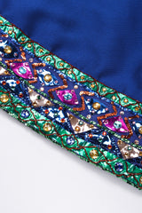 Recess Los Angeles Vintage Malcolm Starr Jewel Trimmed Silk Shift Tunic Dress