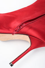 Recess Los Angeles Vintage Manolo Blahnik Lipstick Satin Stiletto Over The Knee Boots