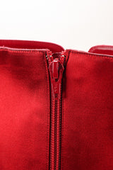 Recess Los Angeles Vintage Manolo Blahnik Lipstick Satin Stiletto Over The Knee Boots